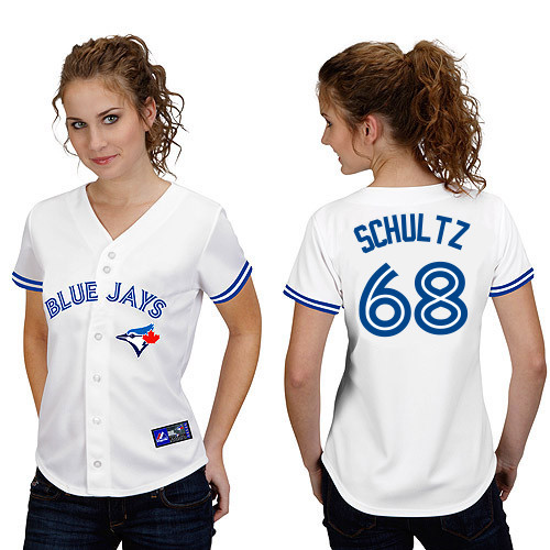 Bo Schultz #68 mlb Jersey-Toronto Blue Jays Women's Authentic Home White Cool Base Baseball Jersey